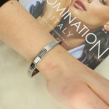 Bransoletka Nomination Trendsetter z cyrkonią 021116 001 – do graweru, damska i męska kolor srebrny.jpg